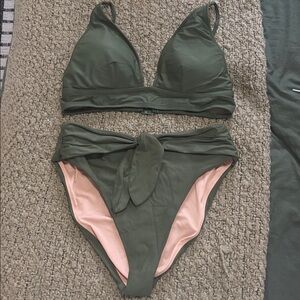 I crew green bikini